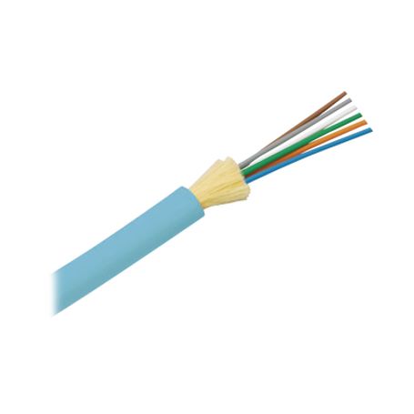 Cable De Fibra Óptica De 6 Hilos Multimodo Om3 50/125 Optimizada Interior Tight Buffer 900um No Conductiva (dieléctrica) Ofnr (r