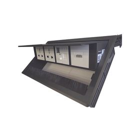 caja horizontal tipo hub para escritorio color negro con 1 puerto hdmi hembrahembra 1 puerto rj45 cat6  2 puertos usb solo carg