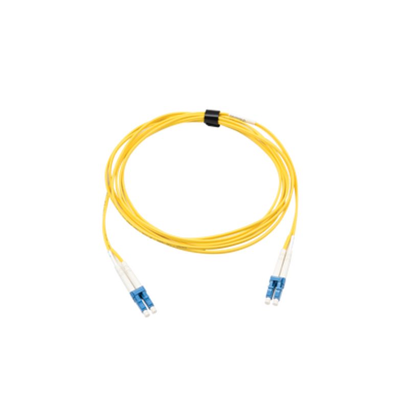 Jumper De Fibra Óptica Monomodo (os2) Xglo Riser Lc/upclc/upc Duplex Ofnr Color Amarillo 3 Metros