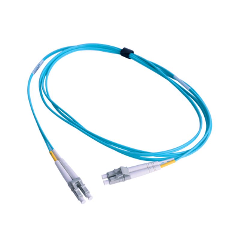 Jumper De Fibra Óptica Multimodo 50/125 Om3 Xglo Lclc Duplex Ofnr Color Aqua 1 Metro