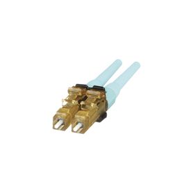 conector de fibra óptica lc duplex opticam multimodo 50125 om3om4 prepulido color aqua175095
