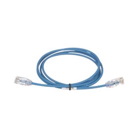 cable de parcheo tx6 utp cat6 diámetro reducido 28awg color azul 7ft 