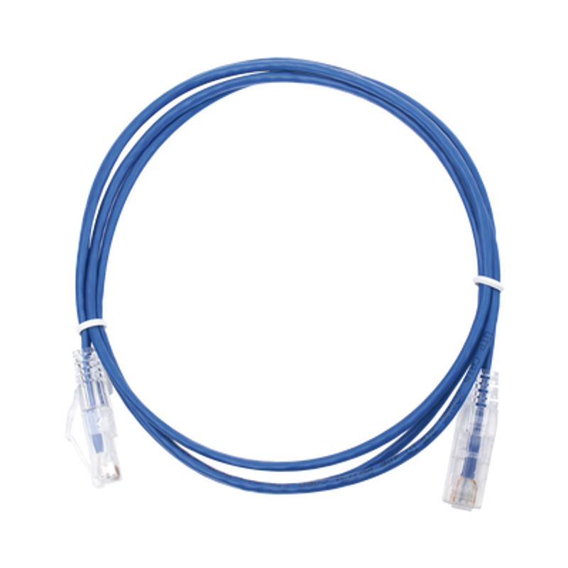 Cable De Parcheo Slim Utp Cat6  1.5 M Azul Diámetro Reducido (28 Awg)