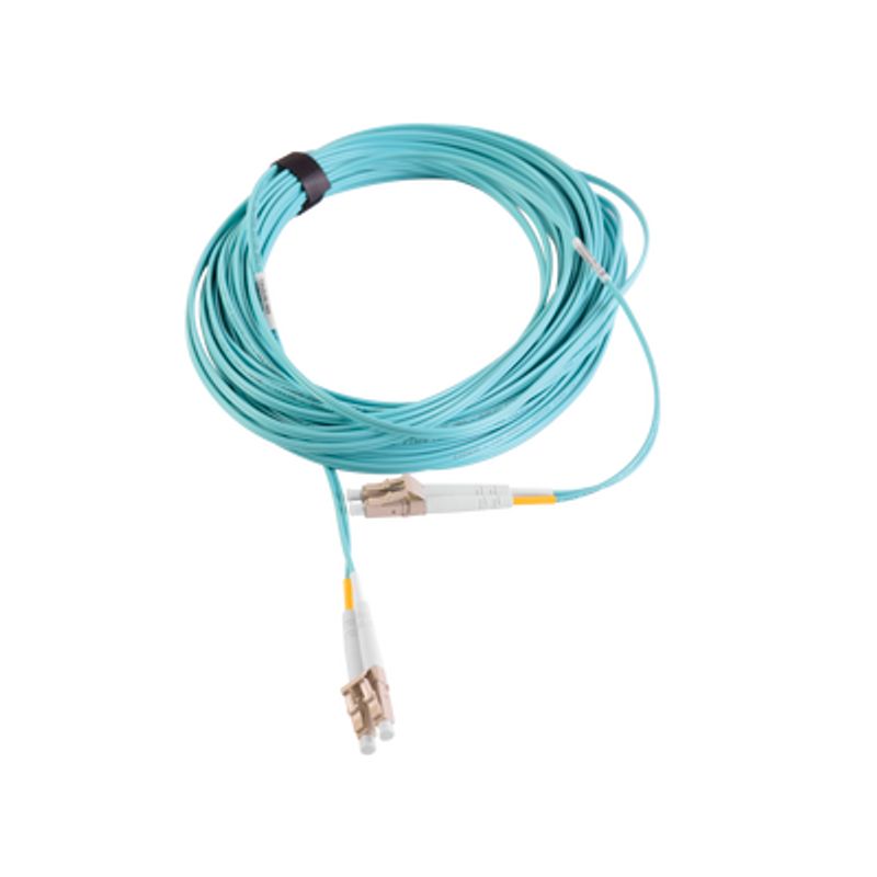 Jumper De Fibra Óptica Multimodo 50/125 Xglo Om3 Lclc Duplex Ofnr Color Aqua 15 Metros