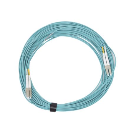 Jumper De Fibra Óptica Multimodo 50/125 Xglo Om3 Lclc Duplex Ofnr Color Aqua 15 Metros