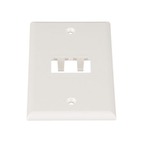 placa de pared vertical clásica salida para 2 puertos minicom color blanco mate164169