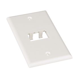 placa de pared vertical clásica salida para 2 puertos minicom color blanco mate164169