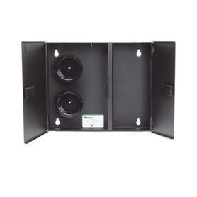 caja de conexión de fibra óptica para montaje en pared acepta 2 placas fap o fmp hasta 48 fibras color negro183744