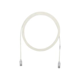 cable de parcheo tx6 utp cat6 diámetro reducido 28awg color blanco mate 1ft 