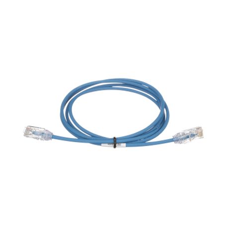 cable de parcheo tx6 utp cat6 diámetro reducido 28awg color azul 5ft 