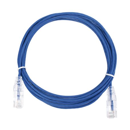 cable de parcheo slim utp cat6  3 m azul diámetro reducido 28 awg171099