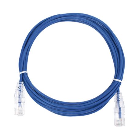 Cable De Parcheo Slim Utp Cat6  3 M Azul Diámetro Reducido (28 Awg)
