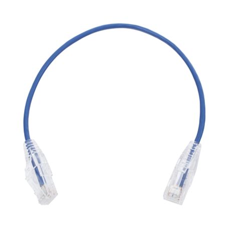 Cable De Parcheo Slim Utp Cat6  30 Cm Azul Diámetro Reducido (28 Awg)