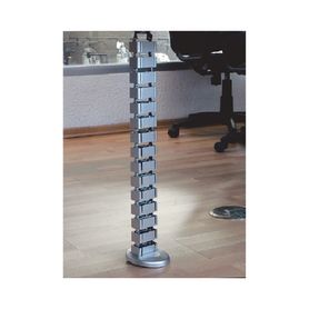 organizador de cables vertical articulado ideal para llevar los cables del piso a mesa o a la cubierta del escritorio de manera