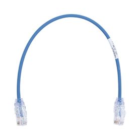 cable de parcheo tx6 utp cat6 diámetro reducido 28awg color azul 1ft 179694