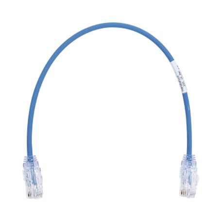 Cable De Parcheo Tx6 Utp Cat6 Diámetro Reducido (28awg) Color Azul 1ft 