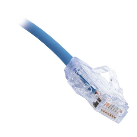 Cable De Parcheo Tx6 Utp Cat6 Diámetro Reducido (28awg) Color Azul 1ft 
