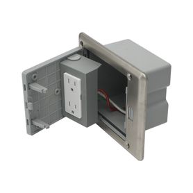 caja de piso con contacto eléctrico duplex resistente al agua ip66 con tapa cerrada 110005320187019