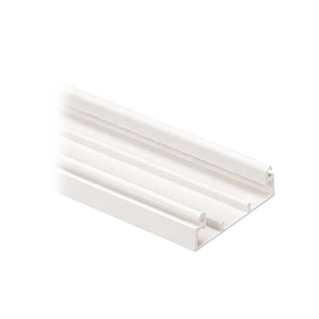 base para canaleta t45 de pvc rigido con orificios perforados para montaje 603 x 185 x 2400 mm color blanco mate