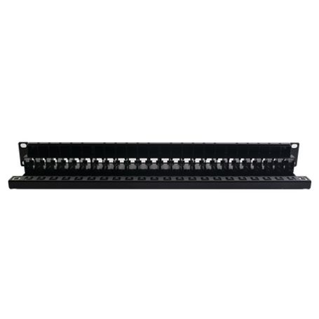 Patch Panel Utp Zmax De 24 Puertos Precargado Con Jacks Categoria 6 Plano 1ur