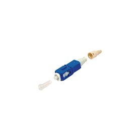 conector de fibra óptica prepulido lightbow scupc simplex monomodo os1os2 reterminable color azul