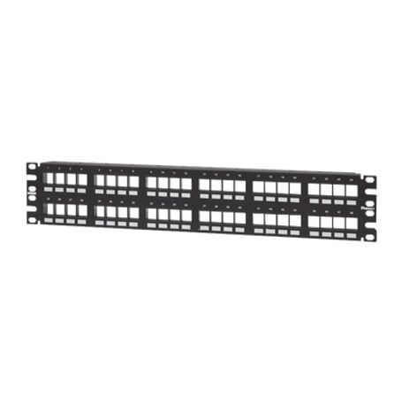 Panel De Parcheo Modular Keystone (sin Conectores) Numerado Y Espacio Para Etiquetas De 48 Puertos 2ur