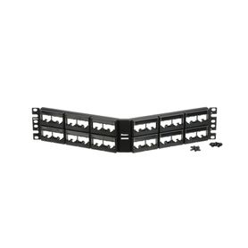panel de parcheo modular minicom sin conectores angulado sin blindaje con etiqueta y cubierta de 48 puertos 2ur178498