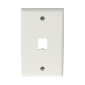 placa de pared vertical clásica salida para 1 puerto minicom color blanco mate178211