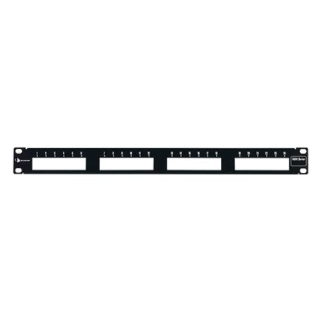 patch panel max modular vacio de 24 puertos plano 1ur 135767