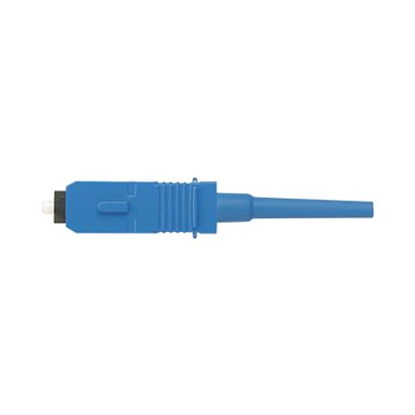 conector de fibra óptica sc simplex opticam monomodo 9125 os2 prepulido color azul