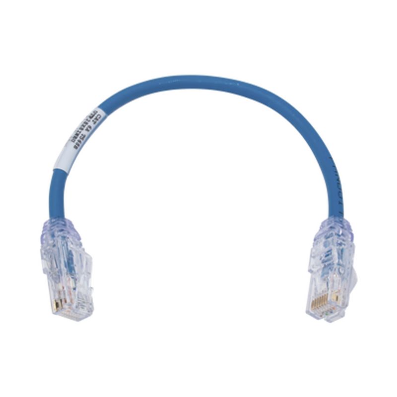 Cable De Parcheo Utp Cat6a Diámetro Reducido (28 Awg) Cm/lszh Color Azul 8in (20.3cm)