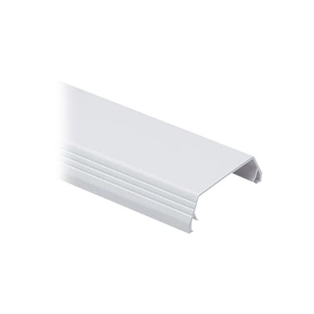 cubierta tapa tipo bisagra para canaleta t45 de pvc rigido 603 x 191 x 24384 mm color blanco mate