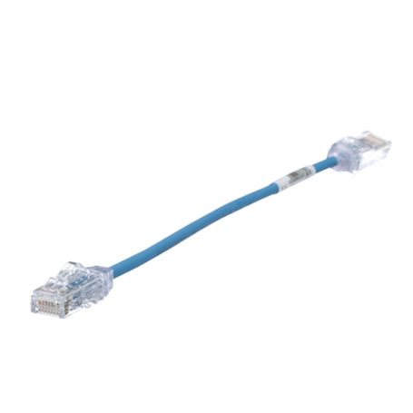 cable de parcheo tx6 utp cat6 diámetro reducido 28awg color azul 8in 202cm180115