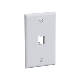 placa de pared vertical clásica salida para 1 puerto minicom color blanco