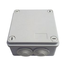 caja tipo estanca ip55 con 6 entradas tapa y tornillo de vuelta de 14 100 x 100 x 50 mm color gris200988