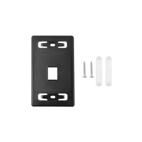 placa de pared modular max de 1 salida color negro