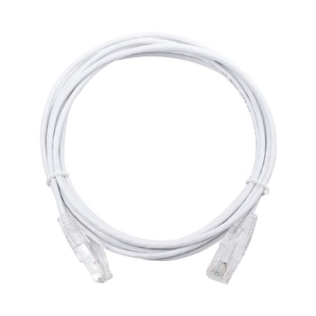 Cable De Parcheo Slim Utp Cat6  3 M Blanco Diámetro Reducido (28 Awg)