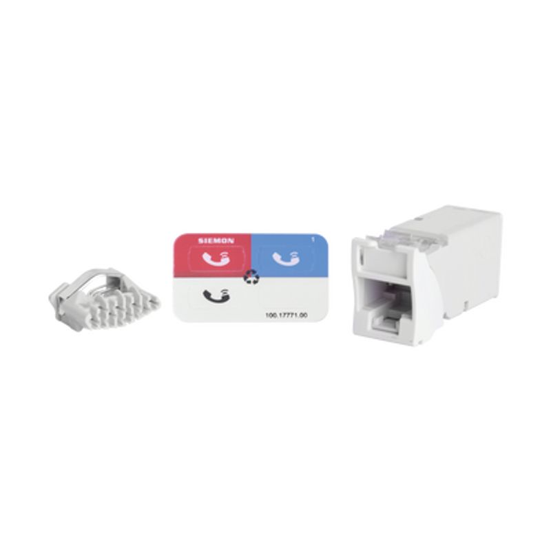 Jack Zmax Cat6a Utp Montaje Hibrido En Placa De Pared (plano Y Angulado) Color Blanco