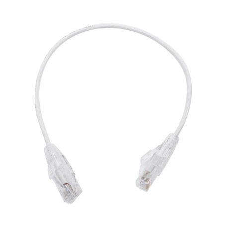 Cable De Parcheo Slim Utp Cat6  30 Cm Blanco Diámetro Reducido (28 Awg)