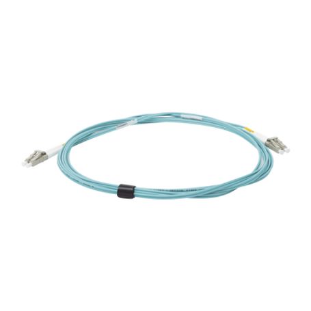 Jumper De Fibra Óptica Multimodo 50/125 Xglo Om3 Lclc Duplex Ofnr Color Aqua 3 Metros