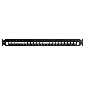 patch panel teramax blindado de 24 puertos modular vacio plano color negro 1ur135724
