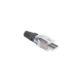 plug tera de 4 pares compatible con cable solido de 064  055mm 22  23 awg  sftp y fftp color negro