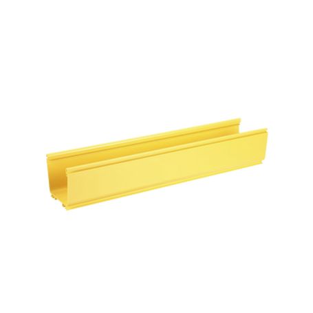 canaleta fiberrunner™ 4x4 de pvc rigido color amarillo 18 m de largo