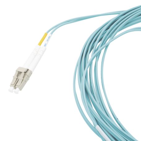 Jumper De Fibra Óptica Multimodo 50/125 Xglo Om3 Lclc Duplex Ofnr Color Aqua 7 Metros