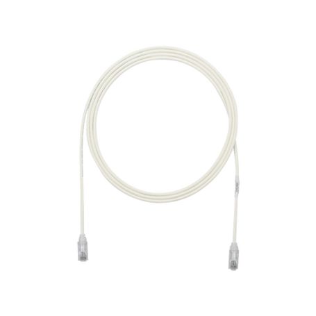 cable de parcheo tx6 utp cat6 diámetro reducido 28awg color blanco mate 10ft 