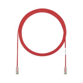 cable de parcheo tx6 utp cat6 diámetro reducido 28awg color rojo 3ft 