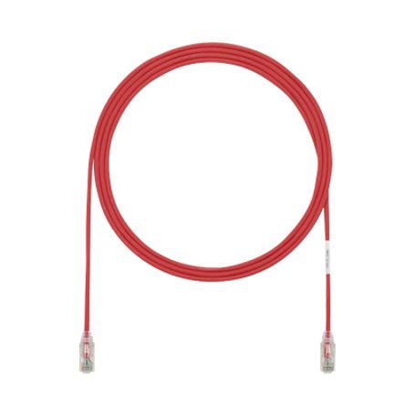 Cable De Parcheo Tx6 Utp Cat6 Diámetro Reducido (28awg) Color Rojo 3ft 