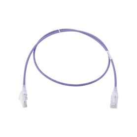 patch cord mc6 modular cat6 utp cmls0h 3ft color violeta diámetro reducido 28awg versión bulk sin empaque individual
