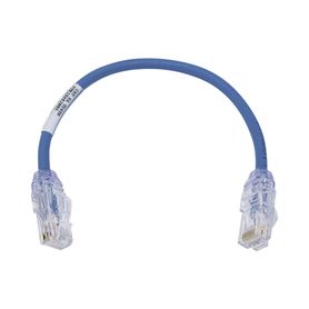 cable de parcheo utp cat6a cmlszh diámetro reducido 28awg color azul 1ft
