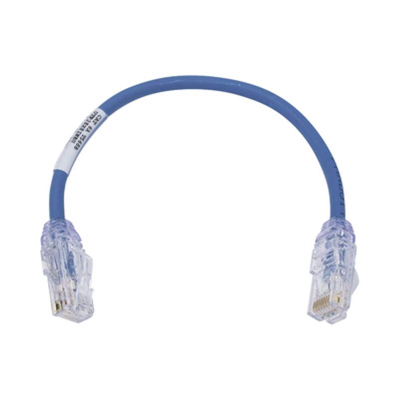 Cable De Parcheo Utp Cat6a Cm/lszh Diámetro Reducido (28awg) Color Azul 1ft